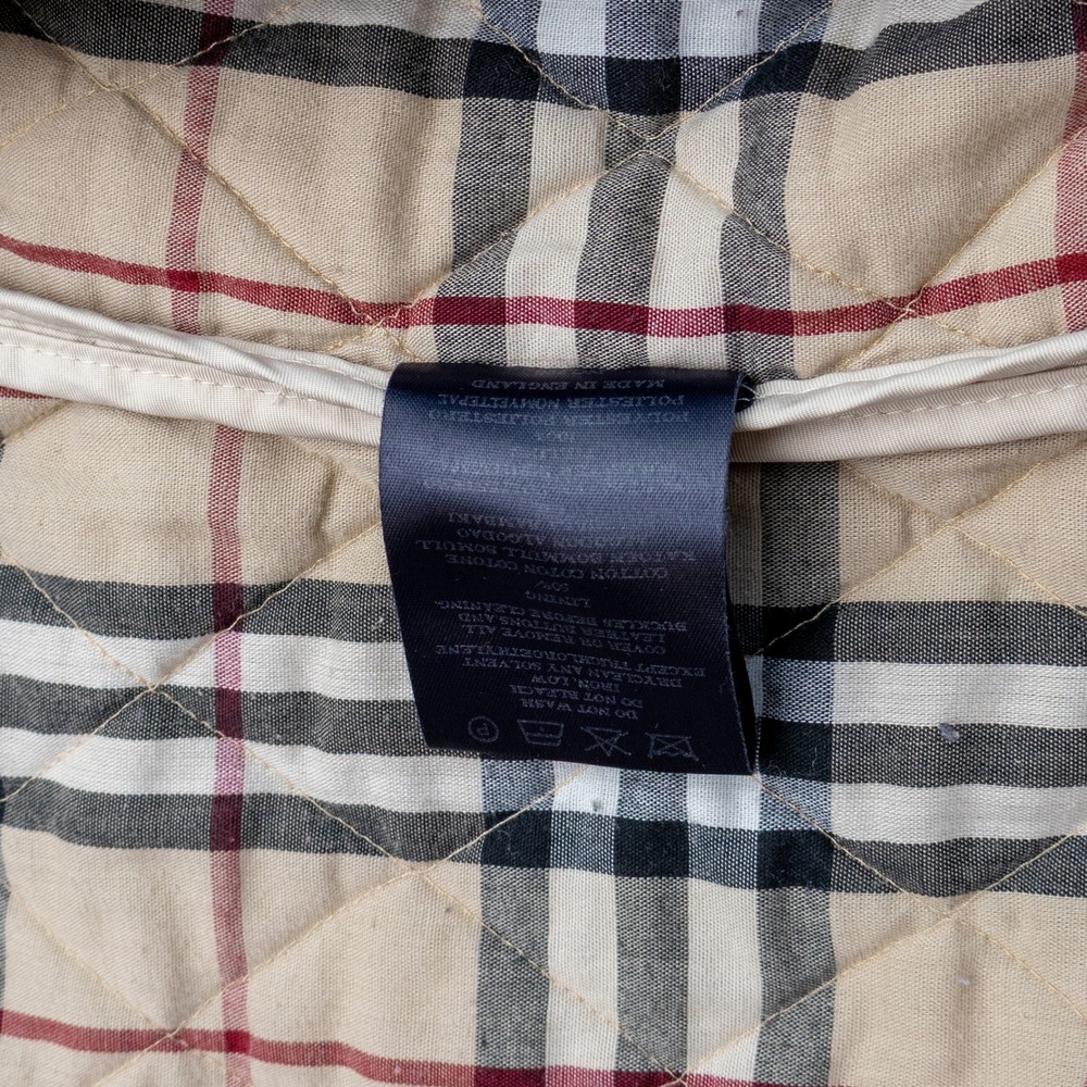 Burberry London Quilted Jacket Cream Nova Check Lining Made in England Large - Picture 6 of 9